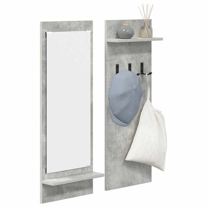 Wall-Mounted Coat Rack with Shelf Concrete Grey 70 x 10 x 90 cm