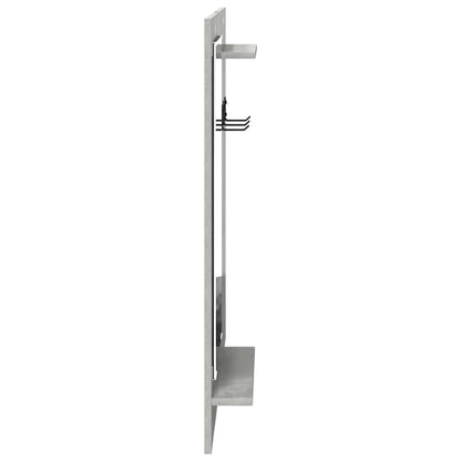 Wall-Mounted Coat Rack with Shelf Concrete Grey 70 x 10 x 90 cm