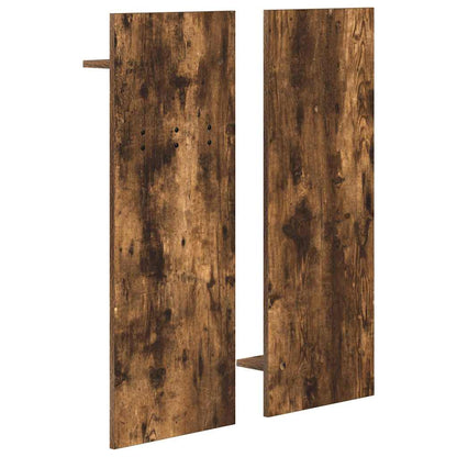 Wall-Mounted Coat Rack with Shelf Smoked Oak 70 x 10 x 90 cm