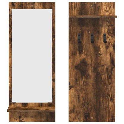 Wall-Mounted Coat Rack with Shelf Smoked Oak 70 x 10 x 90 cm