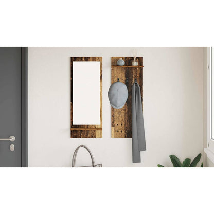 Wall-Mounted Coat Rack Old Wood 70 x 10 x 90 cm Engineered wood