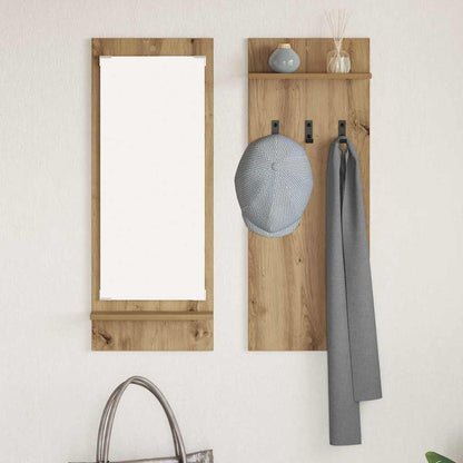 Wall-Mounted Coat Rack with Shelf Artisan Oak 70 x 10 x 90 cm