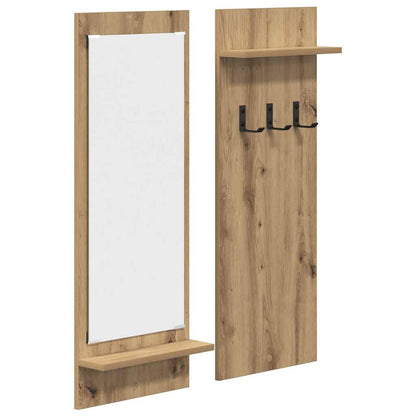 Wall-Mounted Coat Rack with Shelf Artisan Oak 70 x 10 x 90 cm