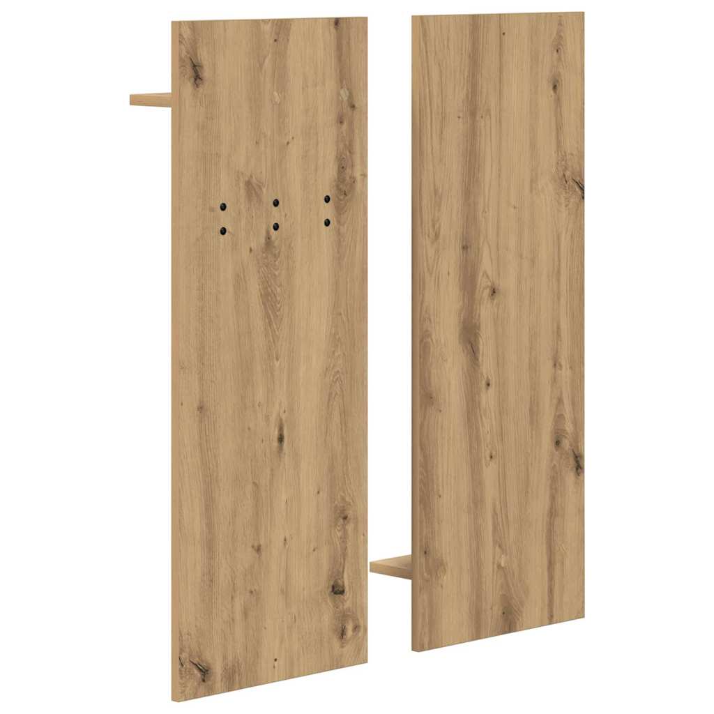 Wall-Mounted Coat Rack with Shelf Artisan Oak 70 x 10 x 90 cm
