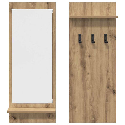 Wall-Mounted Coat Rack with Shelf Artisan Oak 70 x 10 x 90 cm