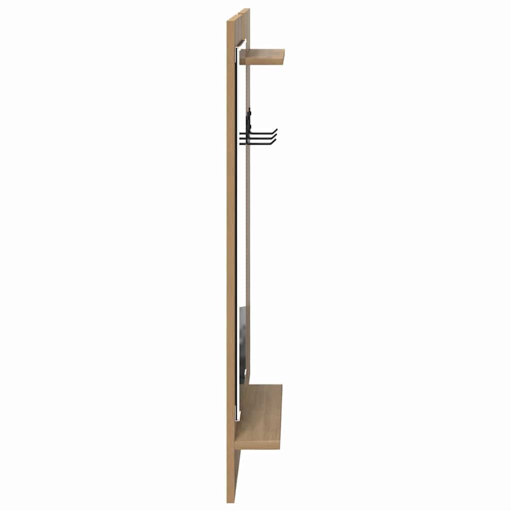 Wall-Mounted Coat Rack with Shelf Artisan Oak 70 x 10 x 90 cm