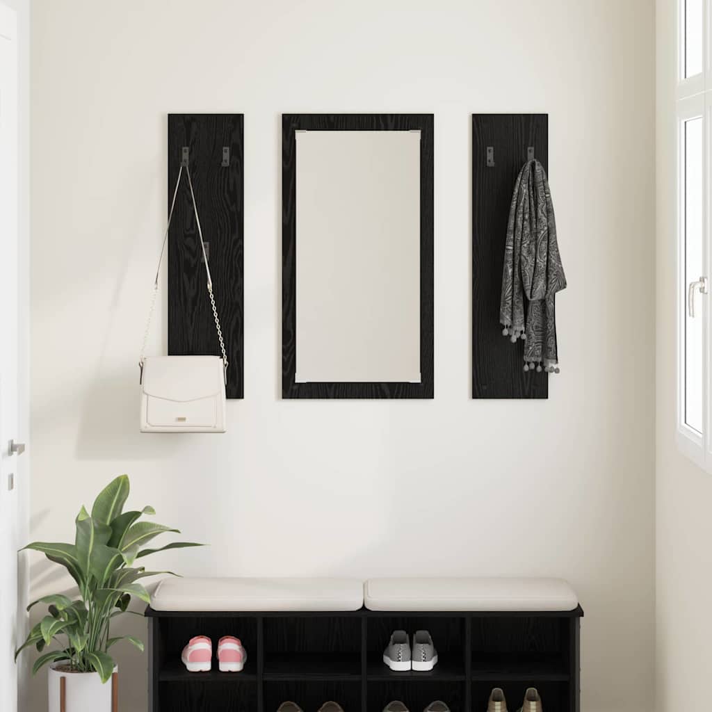 Wall-Mounted Coat Rack Wall-Mounted Black Oak 96 x 1.5 x 90 cm
