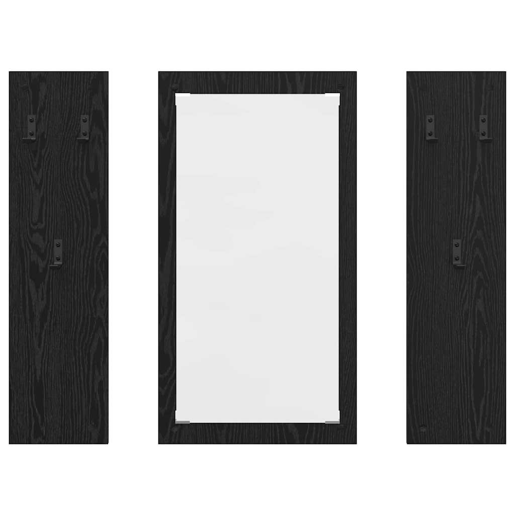 Wall-Mounted Coat Rack Wall-Mounted Black Oak 96 x 1.5 x 90 cm