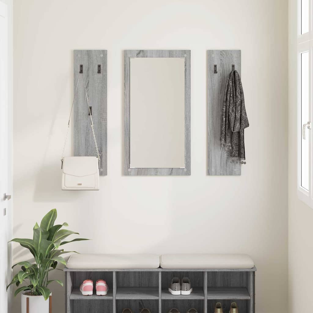 Wall-Mounted Coat Rack Wall-Mounted Grey Sonoma Engineered wood