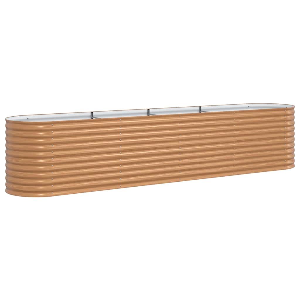 Raised Bed Brown 400 x 80 x 81 cm Steel