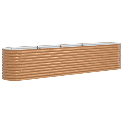 Raised Bed Brown 400 x 80 x 81 cm Steel