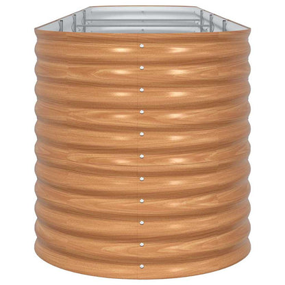 Raised Bed Brown 400 x 80 x 81 cm Steel