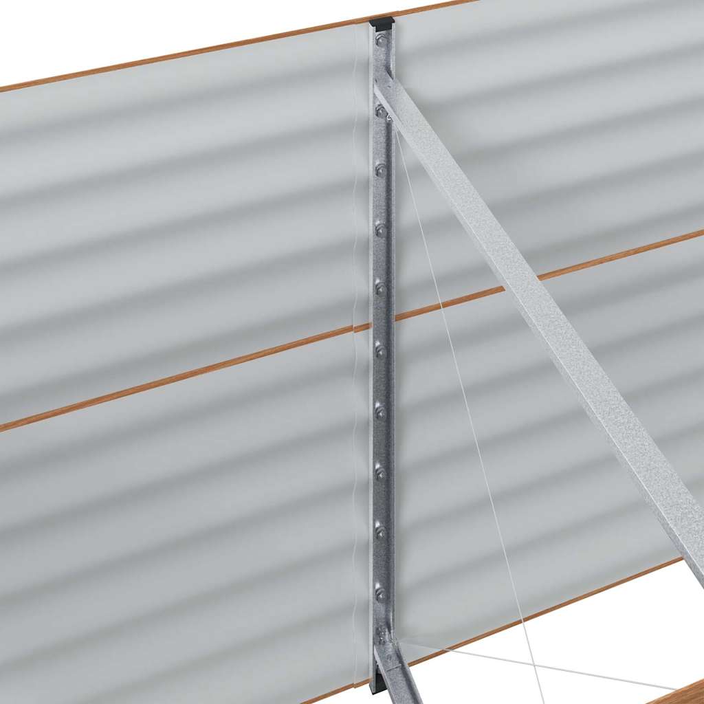 Raised Bed Brown 240 x 80 x 81 cm Steel