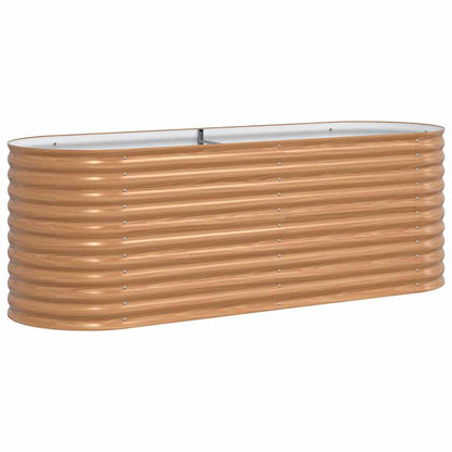 Raised Bed Brown 240 x 80 x 81 cm Steel