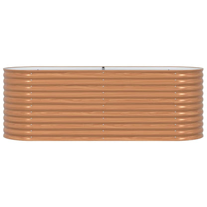 Raised Bed Brown 240 x 80 x 81 cm Steel