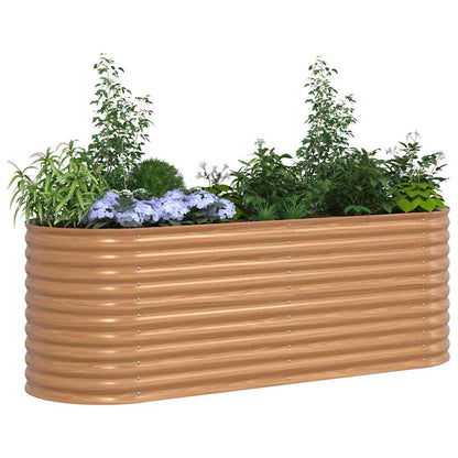 Raised Bed Brown 240 x 80 x 81 cm Steel
