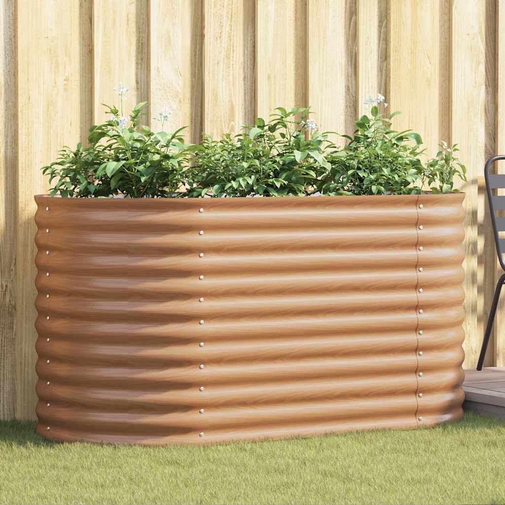 Raised Bed Brown 160 x 80 x 81 cm Steel