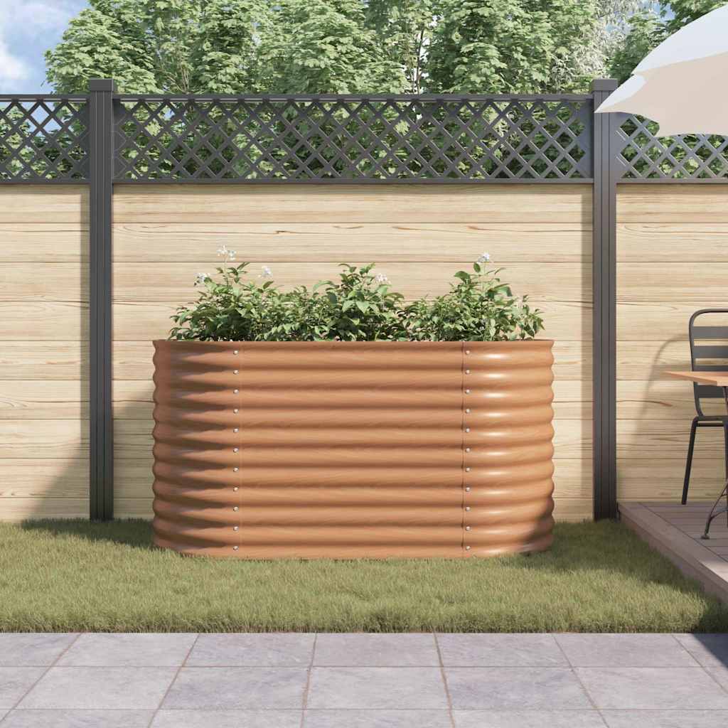 Raised Bed Brown 160 x 80 x 81 cm Steel