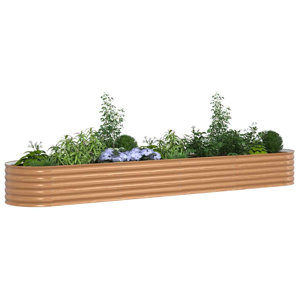 Raised Bed Brown 400 x 80 x 44 cm Steel