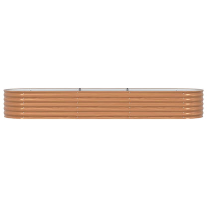 Raised Bed Brown 320 x 80 x 44 cm Steel