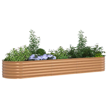 Raised Bed Brown 320 x 80 x 44 cm Steel