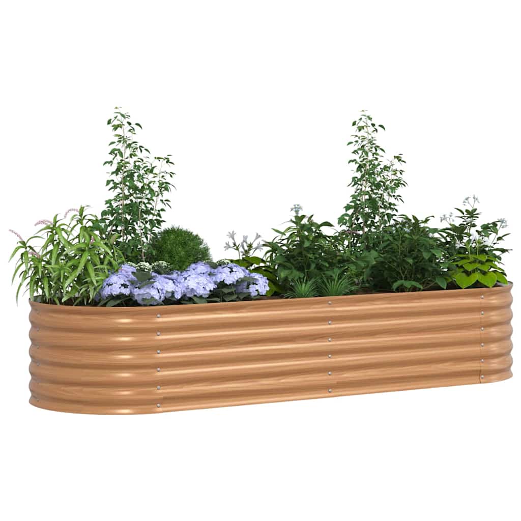 Raised Bed Brown 240 x 80 x 44 cm Steel