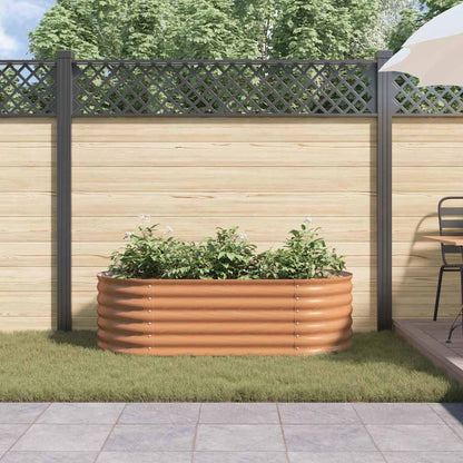 Raised Bed Brown 160 x 80 x 44 cm Steel