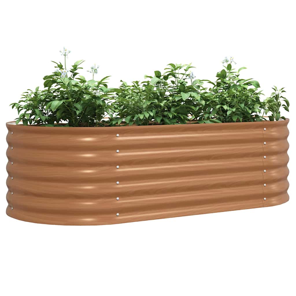 Raised Bed Brown 160 x 80 x 44 cm Steel