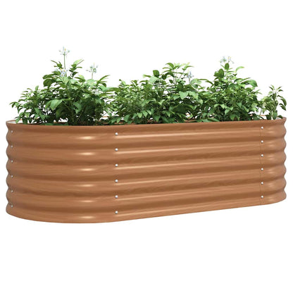 Raised Bed Brown 160 x 80 x 44 cm Steel