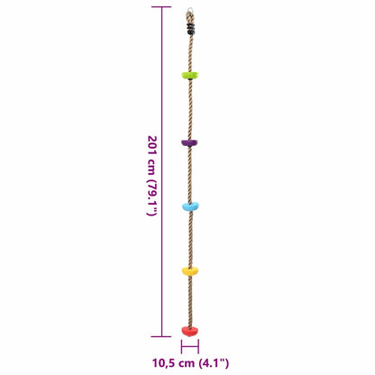 Climbing Rope Multicolour 10.5 x 10.5 x 201 cm Polyester