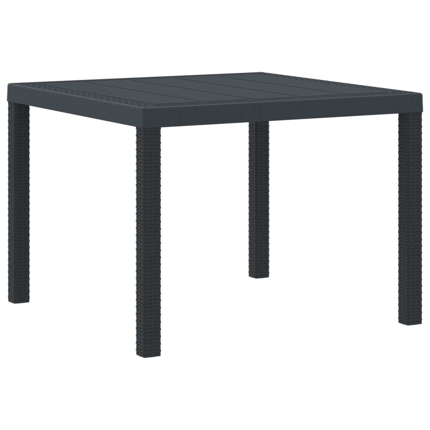 Garden Table Anthracite 100 x 100 x 73 cm Poly Rattan
