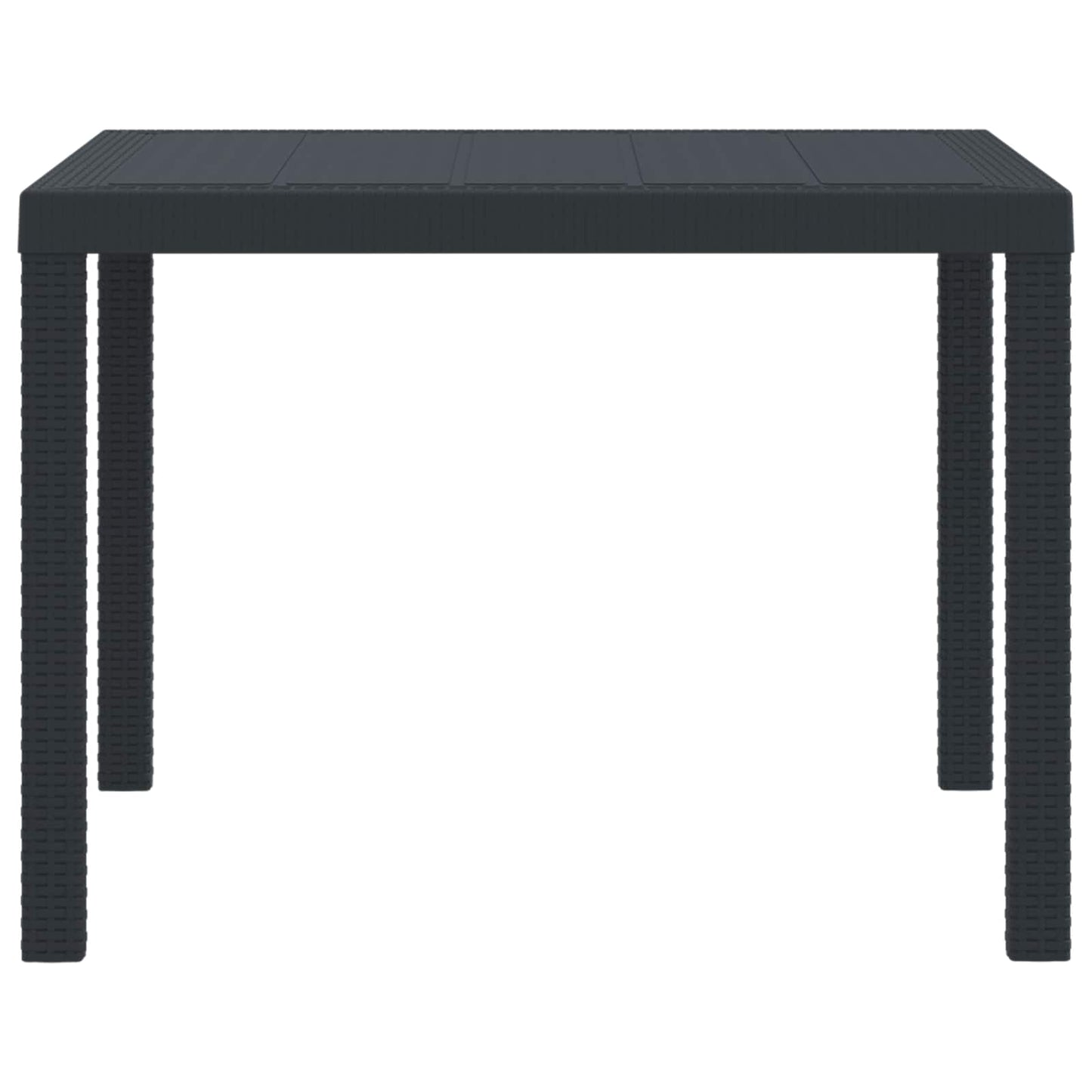 Garden Table Anthracite 100 x 100 x 73 cm Poly Rattan