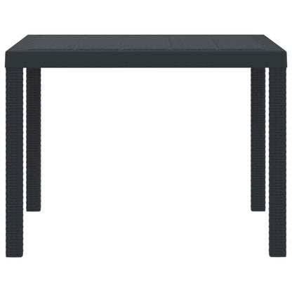 Garden Table Anthracite 100 x 100 x 73 cm Poly Rattan