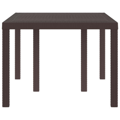 Garden Table Brown 150 x 100 x 73 cm Poly Rattan