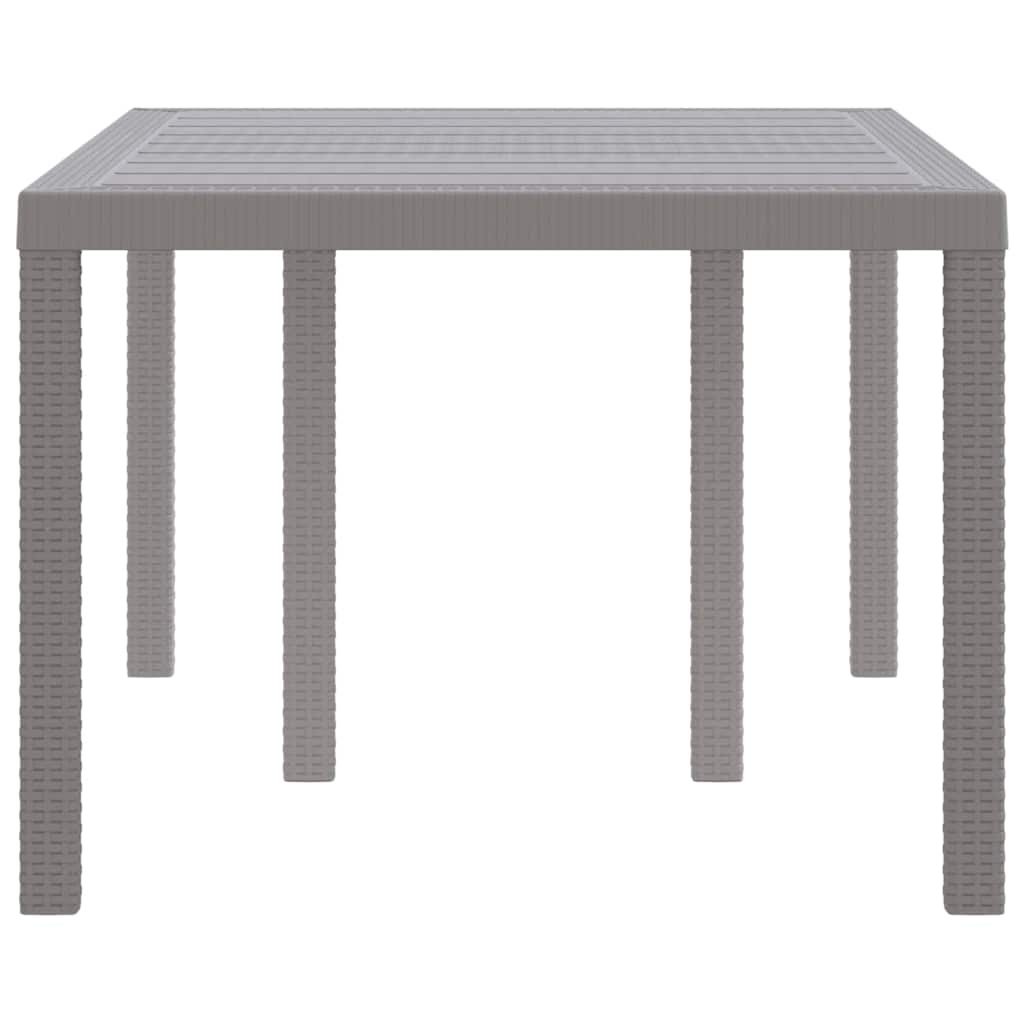 Garden Table Light Grey 150 x 100 x 73 cm Poly Rattan