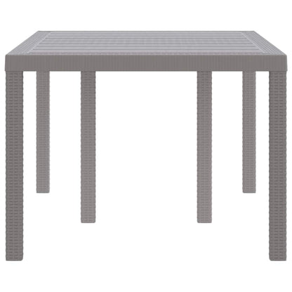 Garden Table Light Grey 150 x 100 x 73 cm Poly Rattan