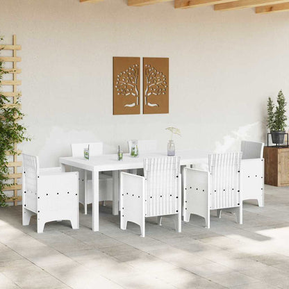 Garden Table White 200 x 100 x 73 cm Poly Rattan