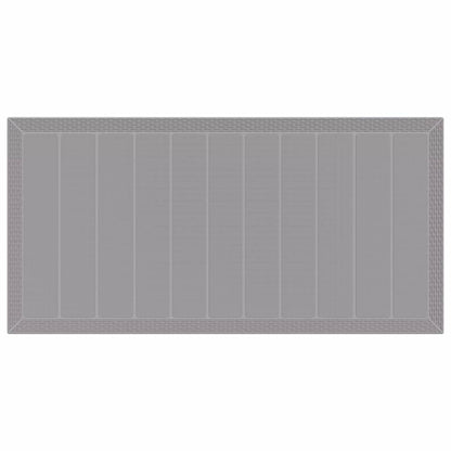 Garden Table Light Grey 200 x 100 x 73 cm Poly Rattan
