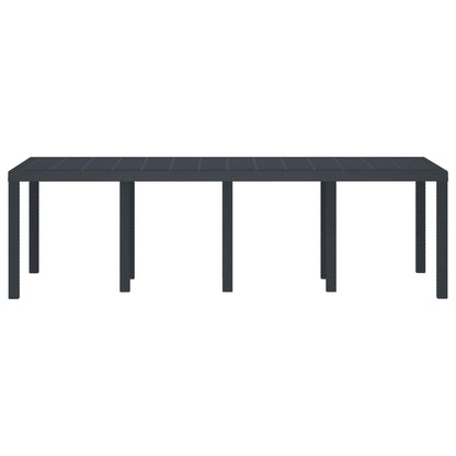 Garden Table Anthracite 250 x 100 x 73 cm Poly Rattan