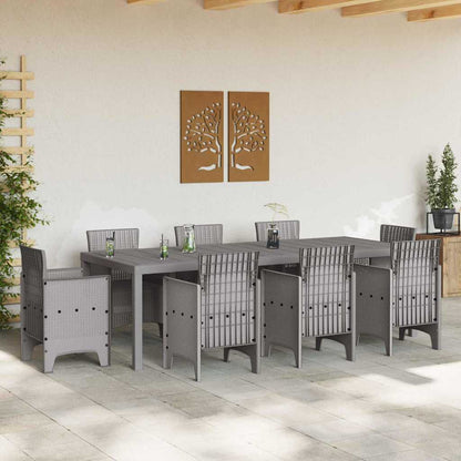 Garden Table Light Grey 250 x 100 x 73 cm Poly Rattan