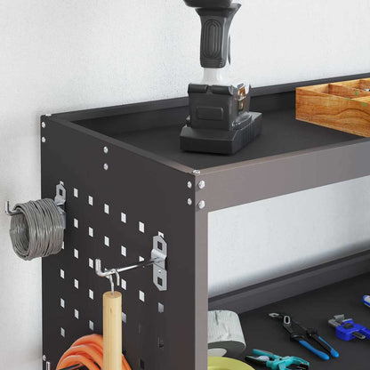 Tool Trolley with Shelf Black 75 x 35 x 73 cm Cold-rolled Steel