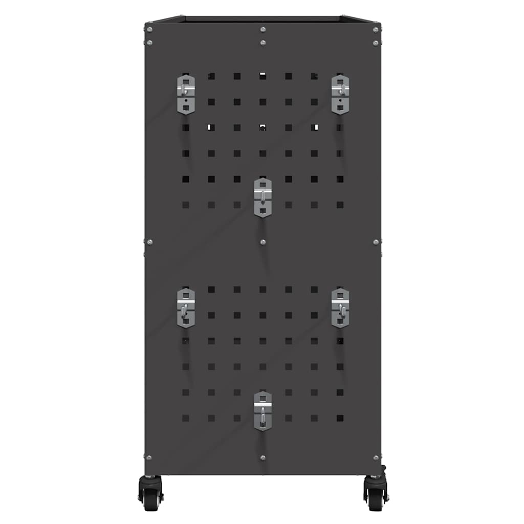 Tool Trolley with Shelf Black 75 x 35 x 73 cm Cold-rolled Steel