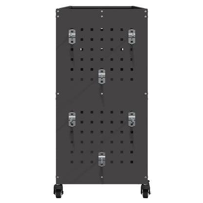 Tool Trolley with Shelf Black 75 x 35 x 73 cm Cold-rolled Steel