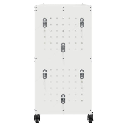 Tool Trolley with Shelf White 75 x 35 x 73 cm Cold-rolled Steel