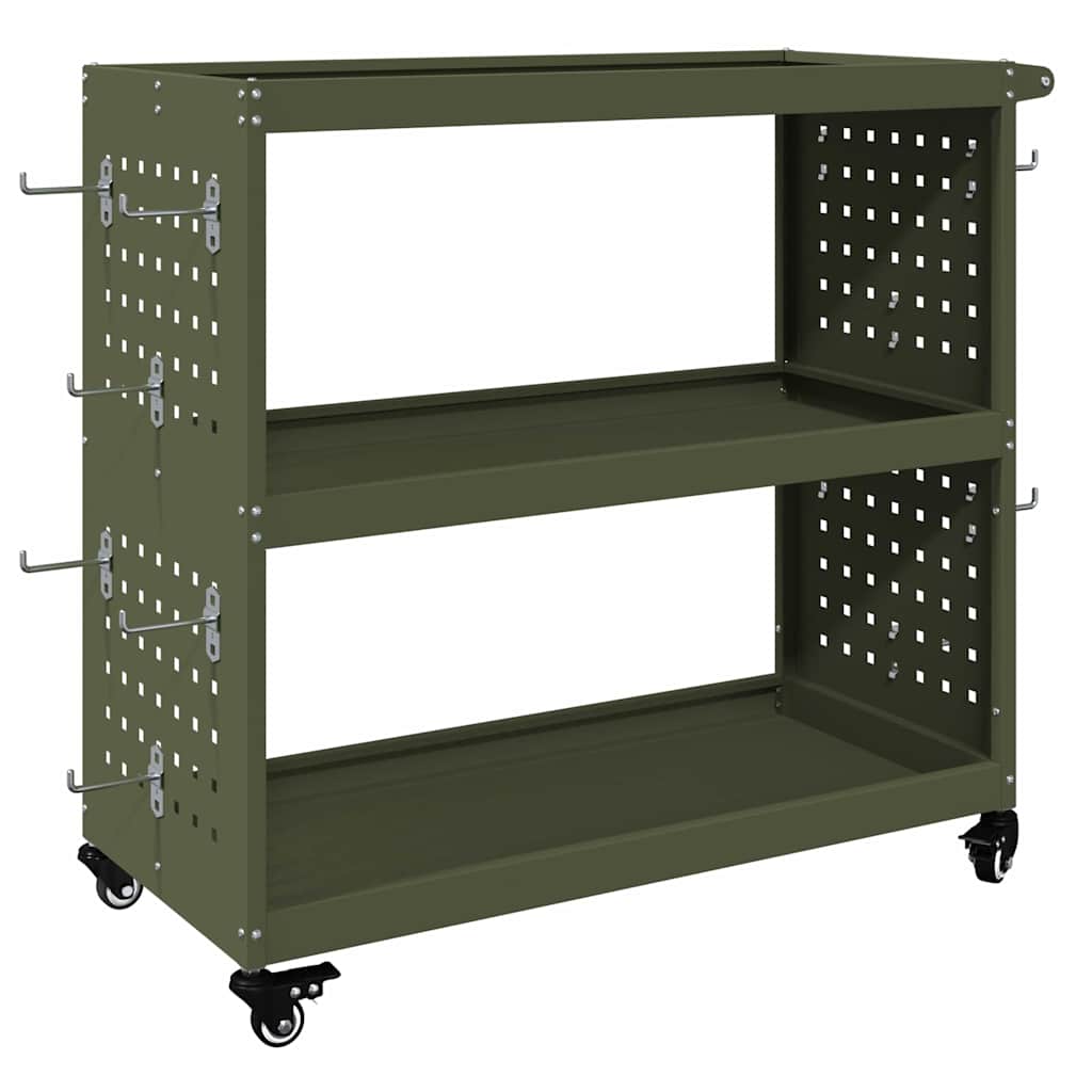 Tool Trolley Olive Green 75 x 35 x 73 cm Cold-rolled Steel
