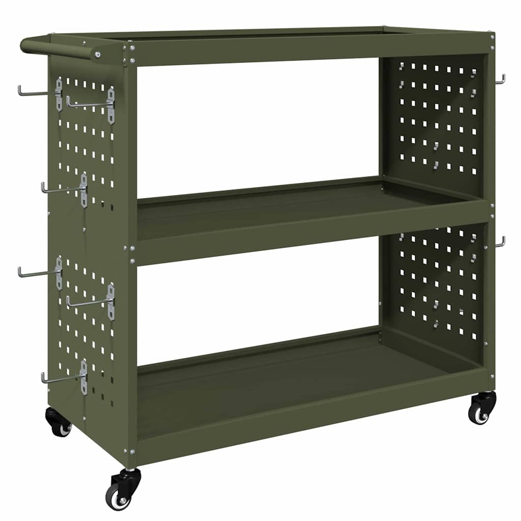 Tool Trolley Olive Green 75 x 35 x 73 cm Cold-rolled Steel