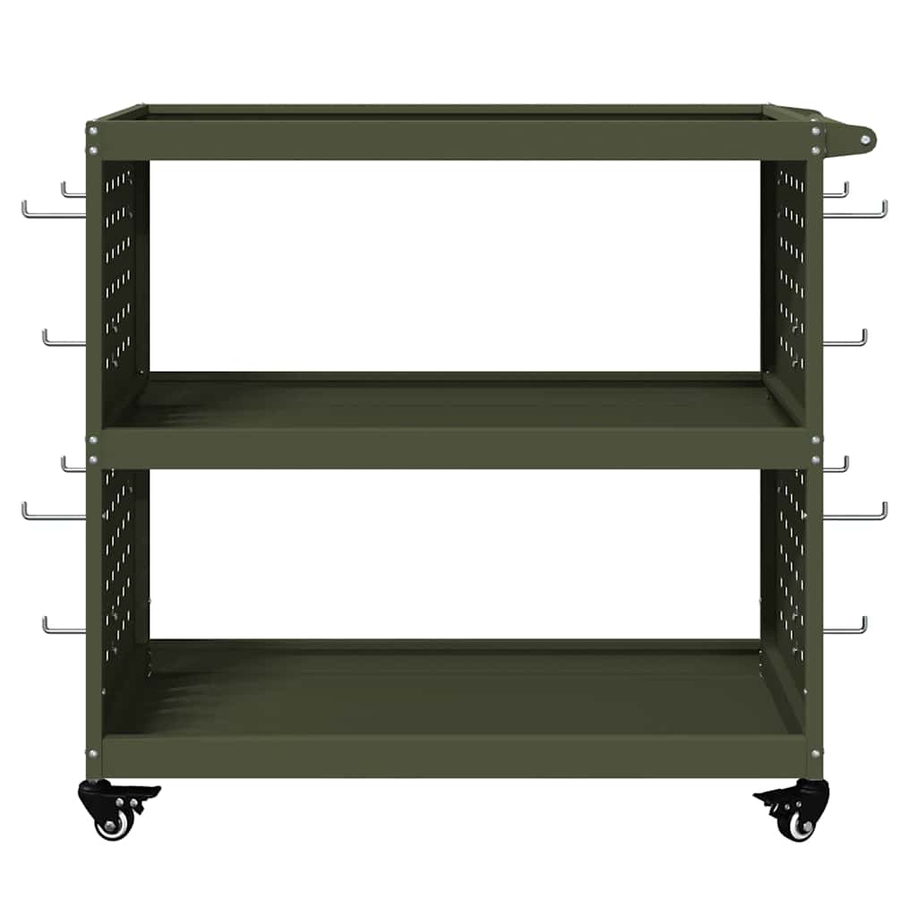 Tool Trolley Olive Green 75 x 35 x 73 cm Cold-rolled Steel
