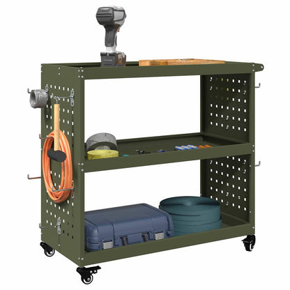 Tool Trolley Olive Green 75 x 35 x 73 cm Cold-rolled Steel
