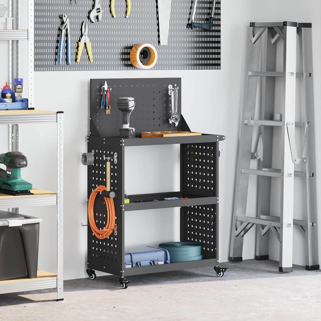 Tool Trolley Black 65 x 35 x 111 cm Cold-rolled Steel