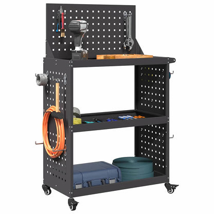 Tool Trolley Black 65 x 35 x 111 cm Cold-rolled Steel